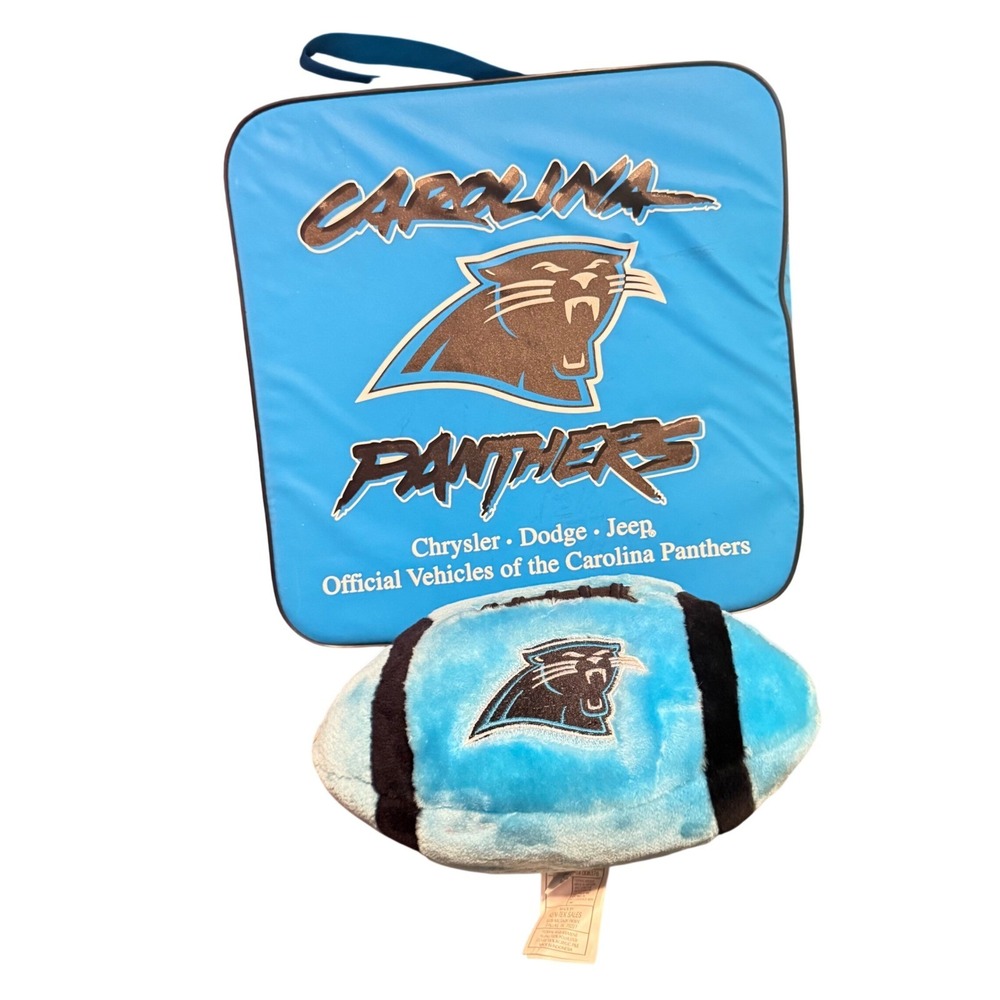 Carolina Panthers NFL Ken-Tex Vintage Stadium Seat Cushion Plush Football